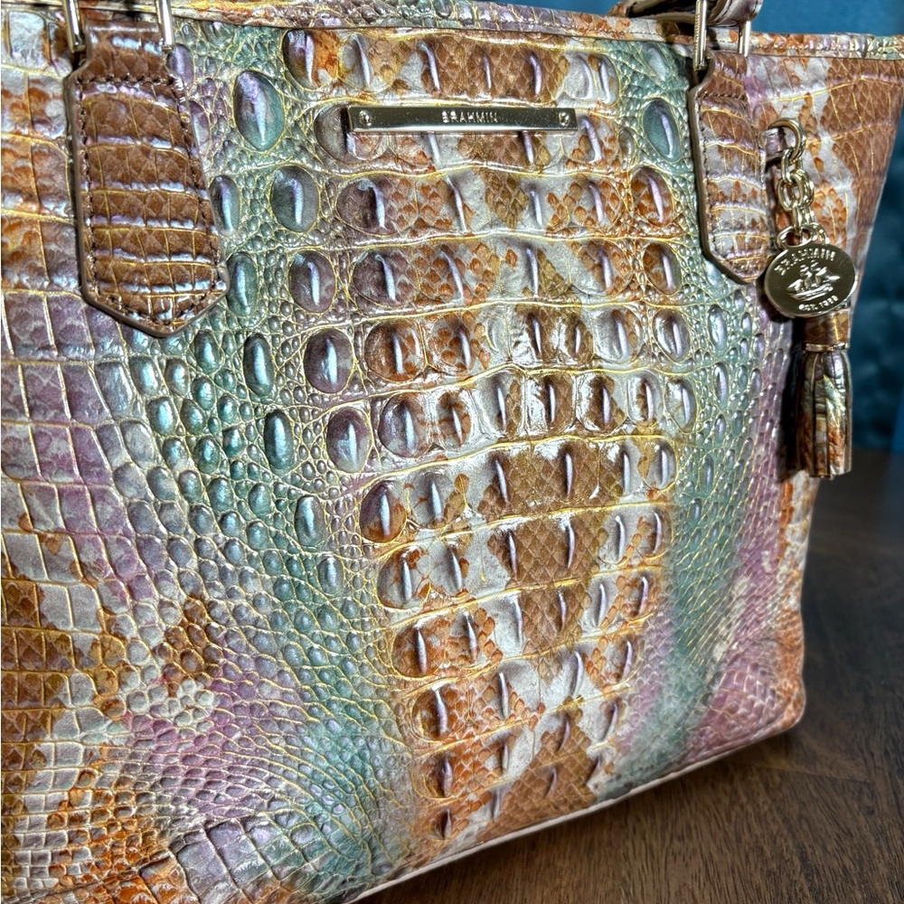 Brahmin Truffle Python (Solid) Pastel Croc-Emboss… - image 15